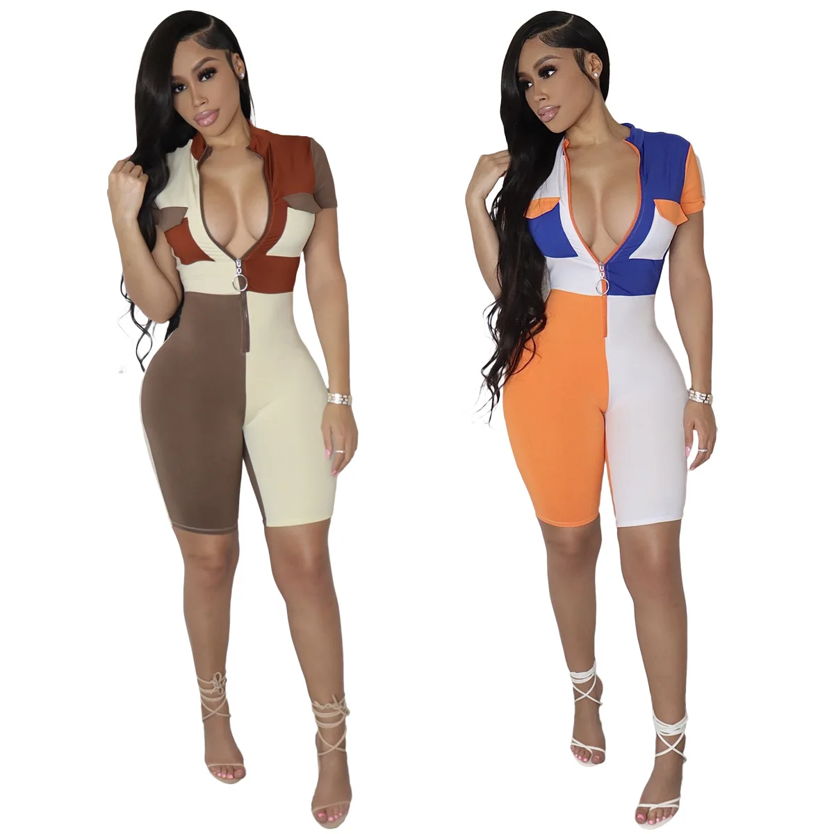 LY9324 Summer 2022 Womens Fashion New Sexy Jumpsuit for Women Tight-fitting Contrast Color Stitching Short Jumpsuits for Women
LY9324 Summer 2022 Womens Fashion New Sexy Jumpsuit for Women Tight-fitting Contrast Color Stitching Short Jumpsuits for Women