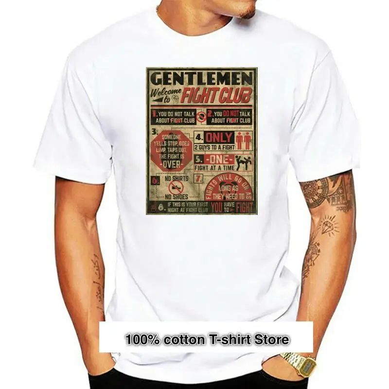 Camiseta de Club de Lucha para hombre, ropa de calle con póster de reglas de caballero, no habla de la lucha, ropa de calle
Camiseta de Club de Lucha para hombre, ropa de calle con póster de reglas de caballero, no habla de la lucha, ropa de calle