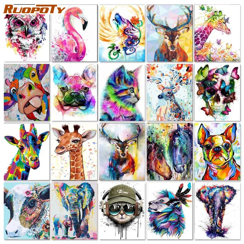 RUOPOTY 40x50cm Frameless Painting By Numbers Animals On Canvas Pictures By Numbers Home Decoration DIY Minimalism Style 
RUOPOTY 40x50cm Frameless Painting By Numbers Animals On Canvas Pictures By Numbers Home Decoration DIY Minimalism Style