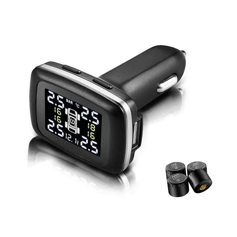 Tire Pressure Alarm English Version Cigarette Lighter Type Tire Pressure Monitor Wireless USB Vehicle Charging
Tire Pressure Alarm English Version Cigarette Lighter Type Tire Pressure Monitor Wireless USB Vehicle Charging