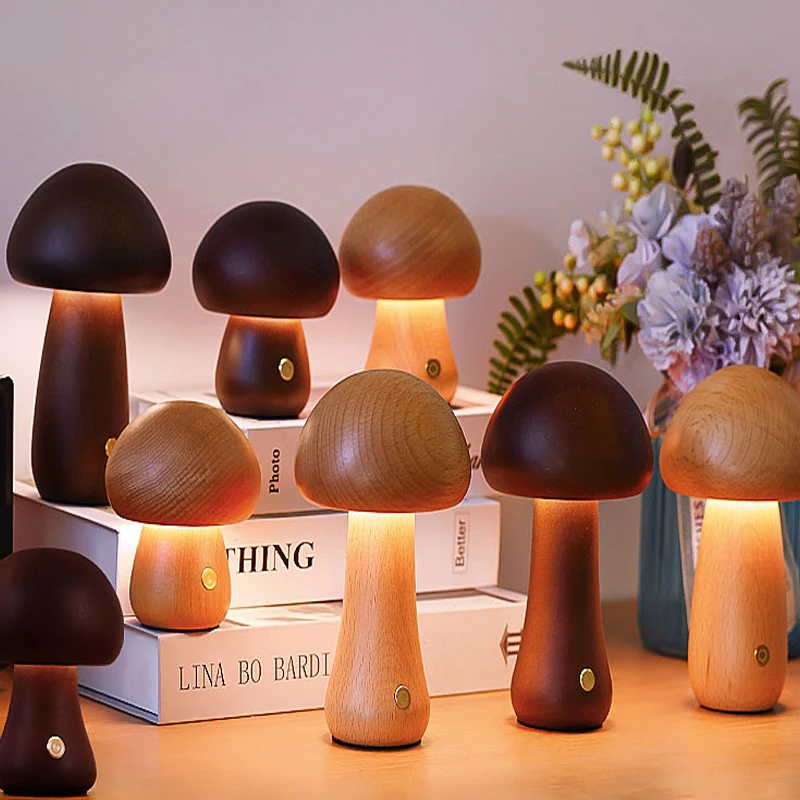 ZK50 LED Night Light with Touch Switch Wooden Cute Mushroom Bedside Table Lamp Bedroom Children'sRoo DecorativeLighting Fixtures
ZK50 LED Night Light with Touch Switch Wooden Cute Mushroom Bedside Table Lamp Bedroom Children'sRoo DecorativeLighting Fixtures
