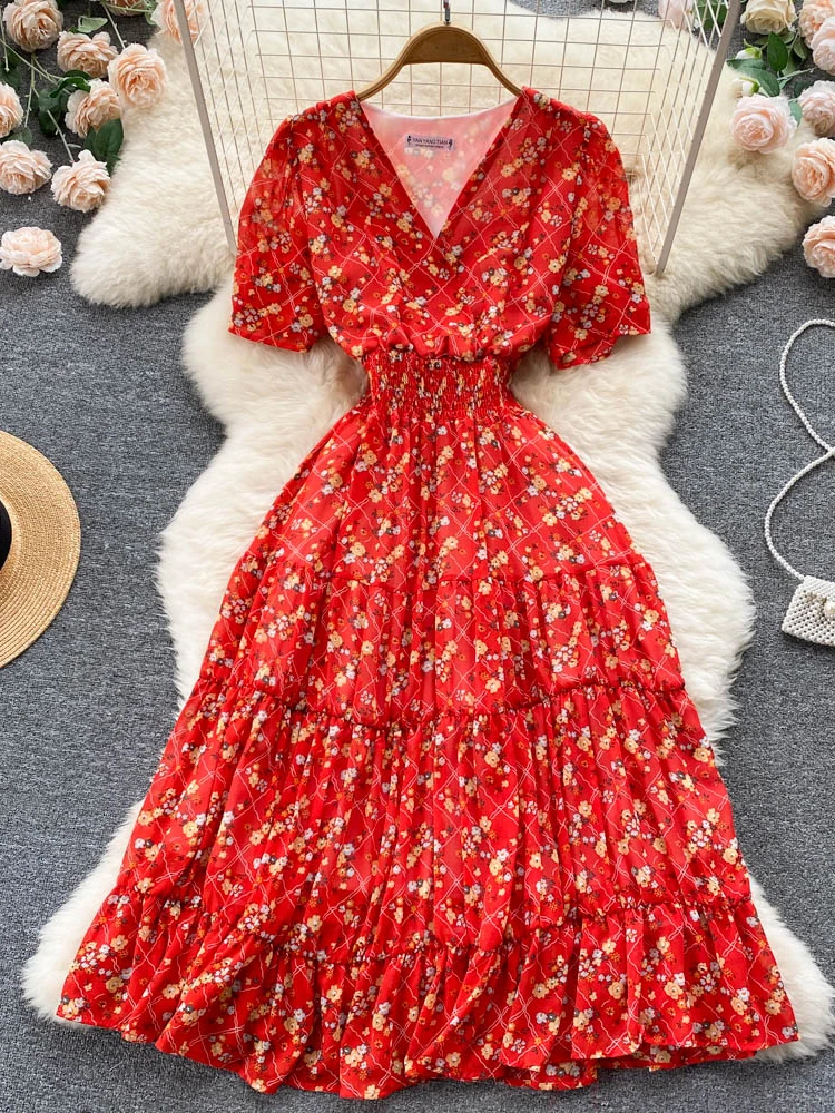 Женское короткое платье с цветочным принтом Aibeautyer, повседневное облегающее шифоновое платье-пуловер трапециевидной формы с V-образным выре...
Женское короткое платье с цветочным принтом Aibeautyer, повседневное облегающее шифоновое платье-пуловер трапециевидной формы с V-образным выре...