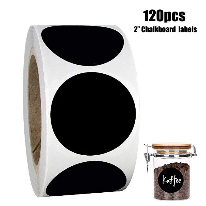 Pack black pvc round blackboard stickers home decoration labels stickers 120/roll 
Pack black pvc round blackboard stickers home decoration labels stickers 120/roll