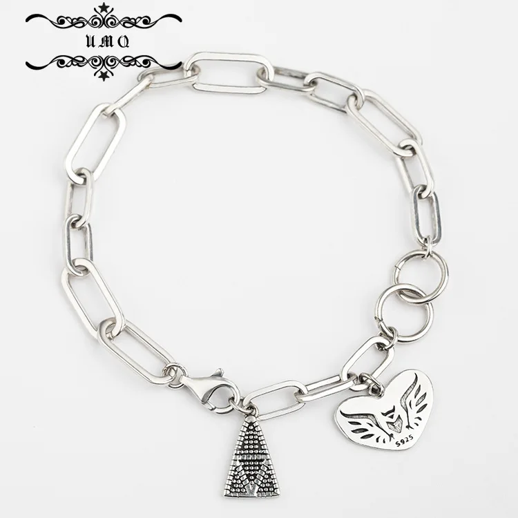 Japanese and Korean Style New S925 Sterling Silver Bracelet Thai Silver Embossed Fashion Hand Jewelry Personalized Love Modeling
Japanese and Korean Style New S925 Sterling Silver Bracelet Thai Silver Embossed Fashion Hand Jewelry Personalized Love Modeling