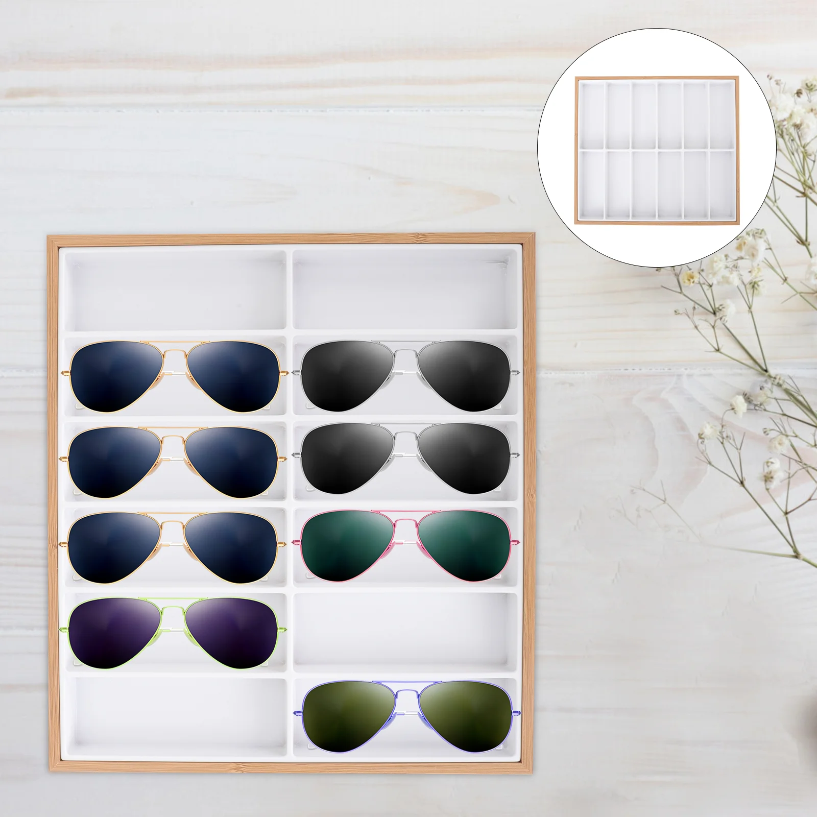 Display Sunglasses Glasses Case Box Tray Eye Holder Eyeglasses Organizer Stand Jewelry Rack Eyewear Storage Watch Retail Wear
Display Sunglasses Glasses Case Box Tray Eye Holder Eyeglasses Organizer Stand Jewelry Rack Eyewear Storage Watch Retail Wear