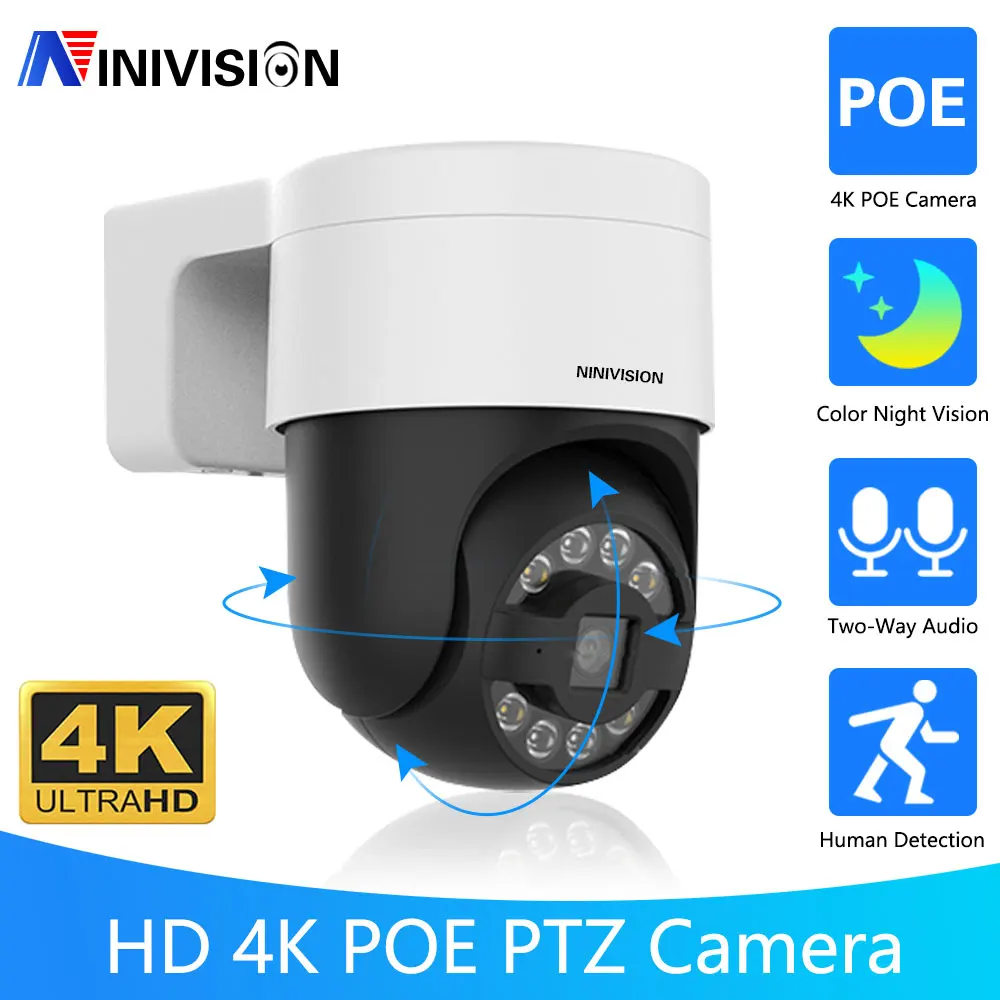 CCTV Security POE IP Camera PTZ 8MP 4K Dome Outdoor Color Night Vision Two-Way Audio Video Surveillance For NVR System Xmeye
CCTV Security POE IP Camera PTZ 8MP 4K Dome Outdoor Color Night Vision Two-Way Audio Video Surveillance For NVR System Xmeye