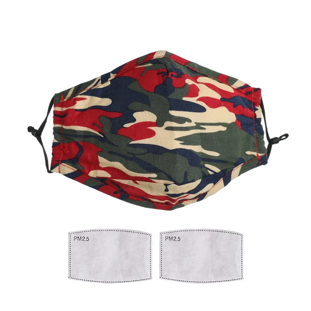 Adult Reusable Camouflage Windproof Foggy Haze PM2.5 Mask With Mask Gasket Mask For Protection Washable Cosplay Mask Facemask
Adult Reusable Camouflage Windproof Foggy Haze PM2.5 Mask With Mask Gasket Mask For Protection Washable Cosplay Mask Facemask