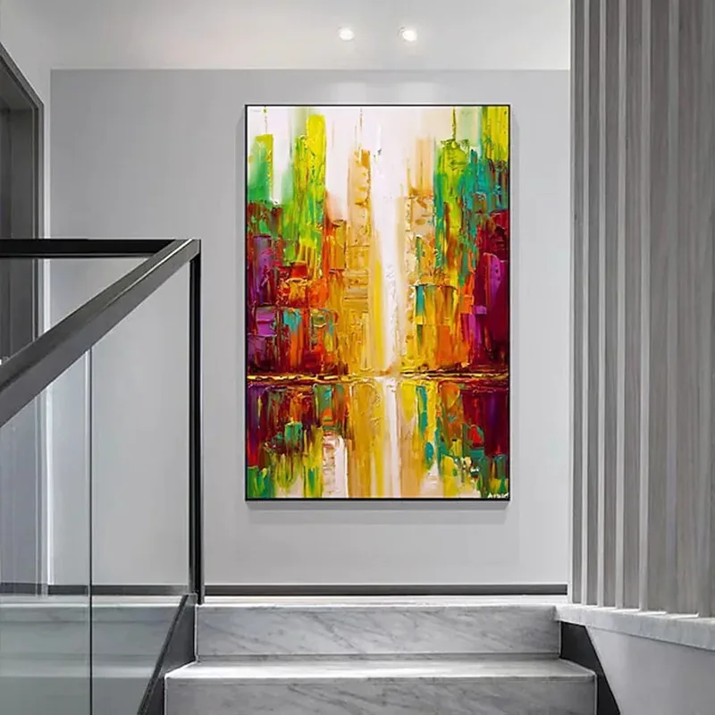 Oil Painting Hand Painted Vertical Abstract Landscape Contemporary Modern Rolled Canvas (No Frame)
Oil Painting Hand Painted Vertical Abstract Landscape Contemporary Modern Rolled Canvas (No Frame)