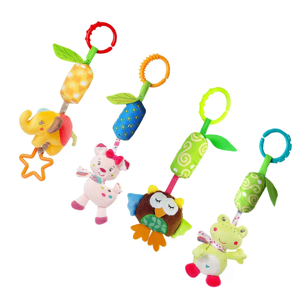 4 Pieces Baby Pram Toys Cartoon Animals Rattles Plush Sensory Educational Stroller Wind Chime Pendent Bell Bed Newborn
4 Pieces Baby Pram Toys Cartoon Animals Rattles Plush Sensory Educational Stroller Wind Chime Pendent Bell Bed Newborn