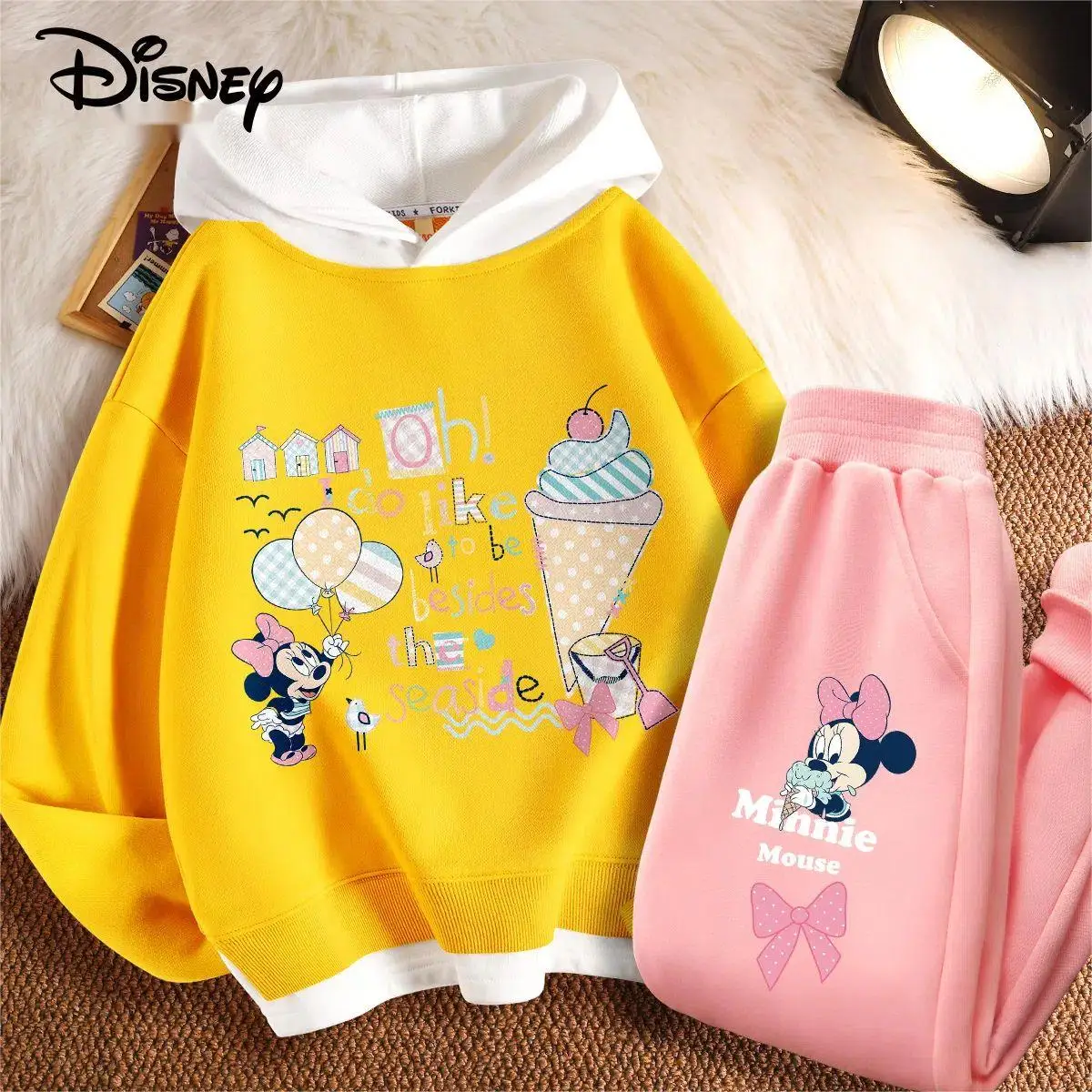 Disney Minnie Mouse Pattern Baby Girl Clothes Spring and Autumn Cotton Stes Hooded Athleisure Style Warm and Comfortable
Disney Minnie Mouse Pattern Baby Girl Clothes Spring and Autumn Cotton Stes Hooded Athleisure Style Warm and Comfortable