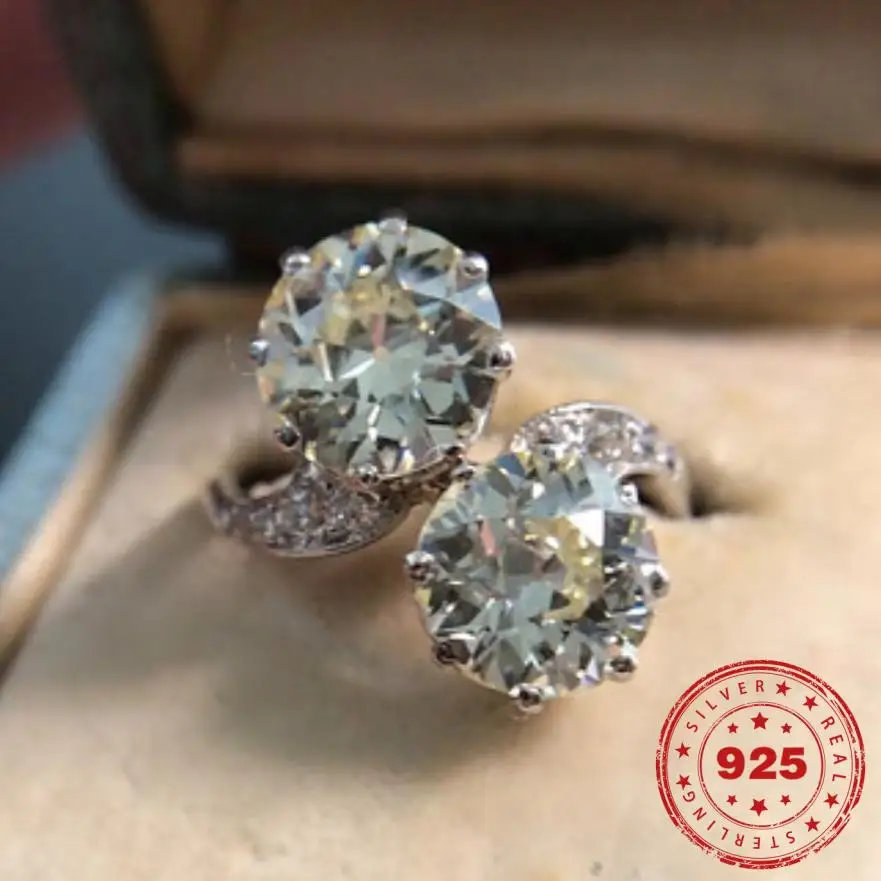 S925 Серебряное кольцо с 2 каратами, бриллиантовое кольцо для женщин, изящное кольцо из чистого драгоценного камня, серебро 925 пробы, Ювелирное...
S925 Серебряное кольцо с 2 каратами, бриллиантовое кольцо для женщин, изящное кольцо из чистого драгоценного камня, серебро 925 пробы, Ювелирное...