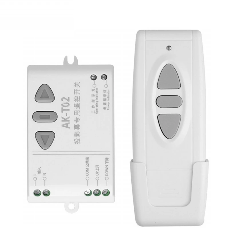 AC85-250V контроллер дистанционного управления двигателем мотор проекционного экрана беспроводной переключатель ABS 433 вверх вниз остановка вперед обратная остановка
AC85-250V контроллер дистанционного управления двигателем мотор проекционного экрана беспроводной переключатель ABS 433 вверх вниз остановка вперед обратная остановка