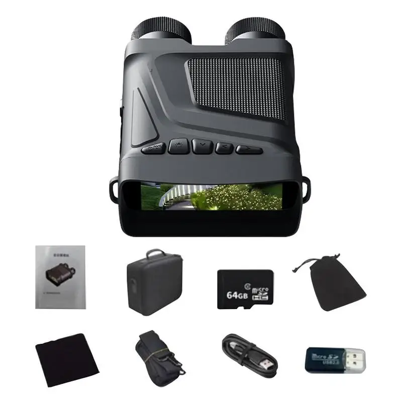 4k HD Night Vision Device Binoculars With 64G Memory Card Visual Camera Video Night Goggles For Camping Hunting 
4k HD Night Vision Device Binoculars With 64G Memory Card Visual Camera Video Night Goggles For Camping Hunting