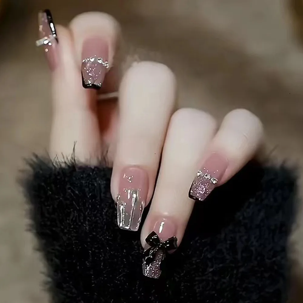 24Pcs French Coffin Pearl Bow False Nails Artificial Ballerina Fake Nails Full Cover Nail Tips Press On Nails With Press Glue
24Pcs French Coffin Pearl Bow False Nails Artificial Ballerina Fake Nails Full Cover Nail Tips Press On Nails With Press Glue