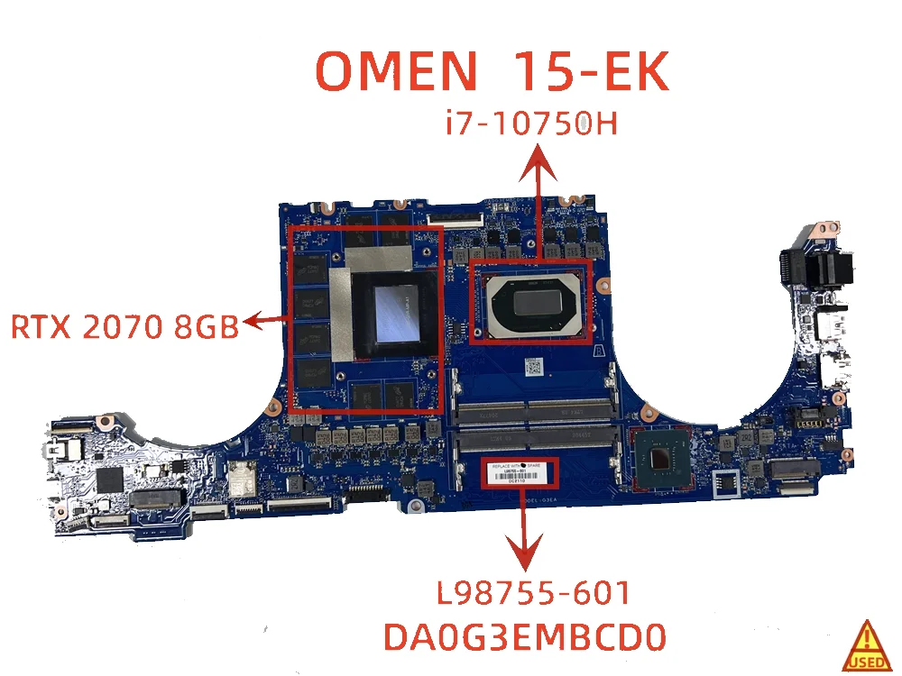 Материнская плата для ноутбука, б/у, Φ DA0G3EMBCD0 для HP 15-EK с Φ RTX 2070 8 ГБ, полностью протестирована и работает идеально
Материнская плата для ноутбука, б/у, Φ DA0G3EMBCD0 для HP 15-EK с Φ RTX 2070 8 ГБ, полностью протестирована и работает идеально