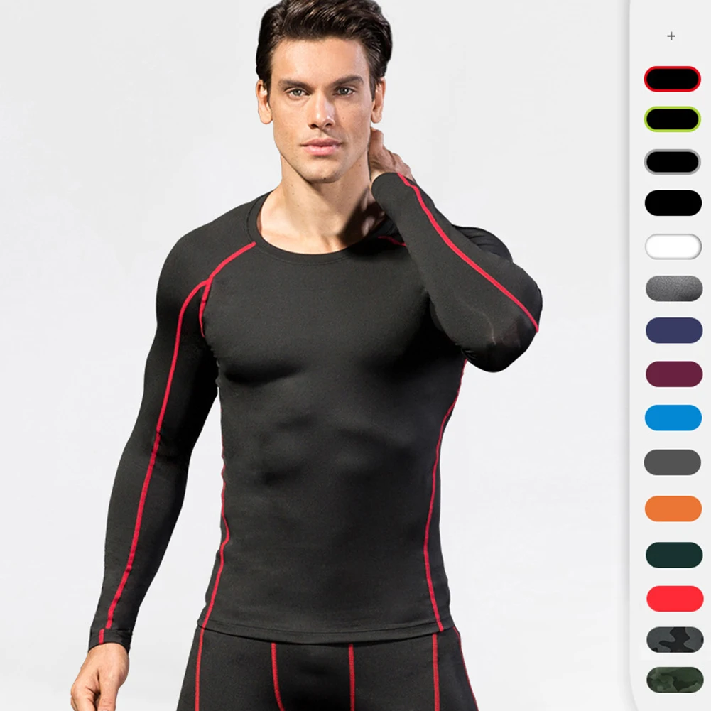 Men's Long Sleeve Elasticity T-Shirt Shirt Quick Drying Breathable Sweatshirt Underwear Tight Fitness Baselayer Sports Gym Wear
Men's Long Sleeve Elasticity T-Shirt Shirt Quick Drying Breathable Sweatshirt Underwear Tight Fitness Baselayer Sports Gym Wear
