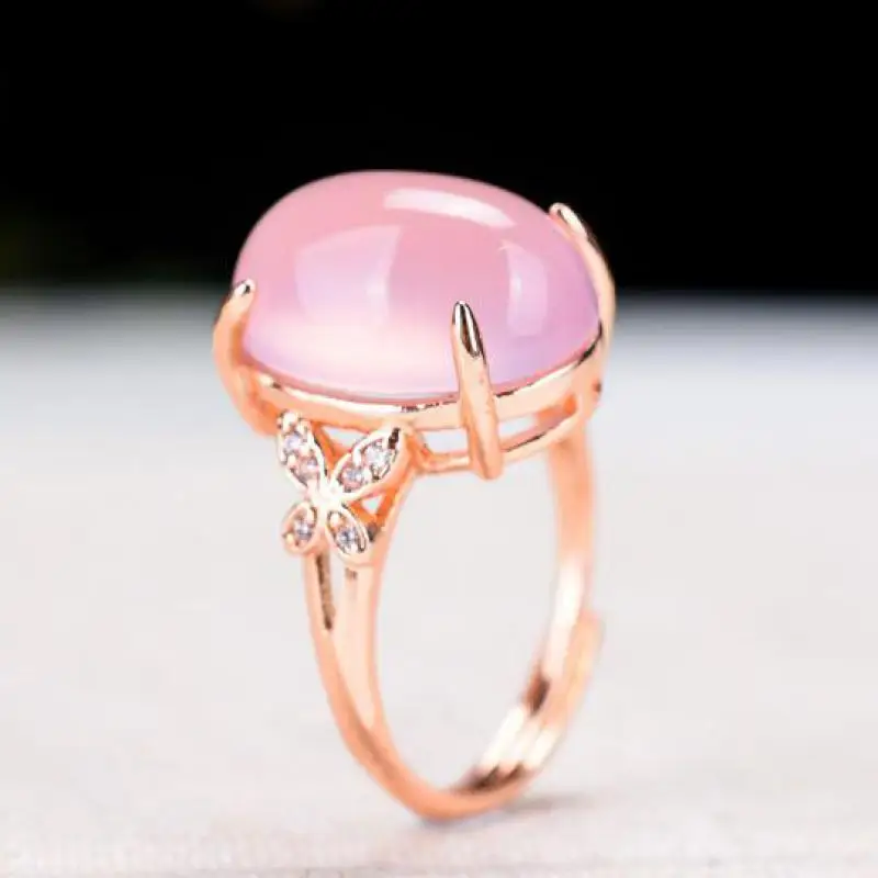 Natural Pink Jade Rings With Zircon Butterfly Chalcedony 925 Sterling Silver Rings Adjustable Women Band Fine Jewelry Accessorie
Natural Pink Jade Rings With Zircon Butterfly Chalcedony 925 Sterling Silver Rings Adjustable Women Band Fine Jewelry Accessorie