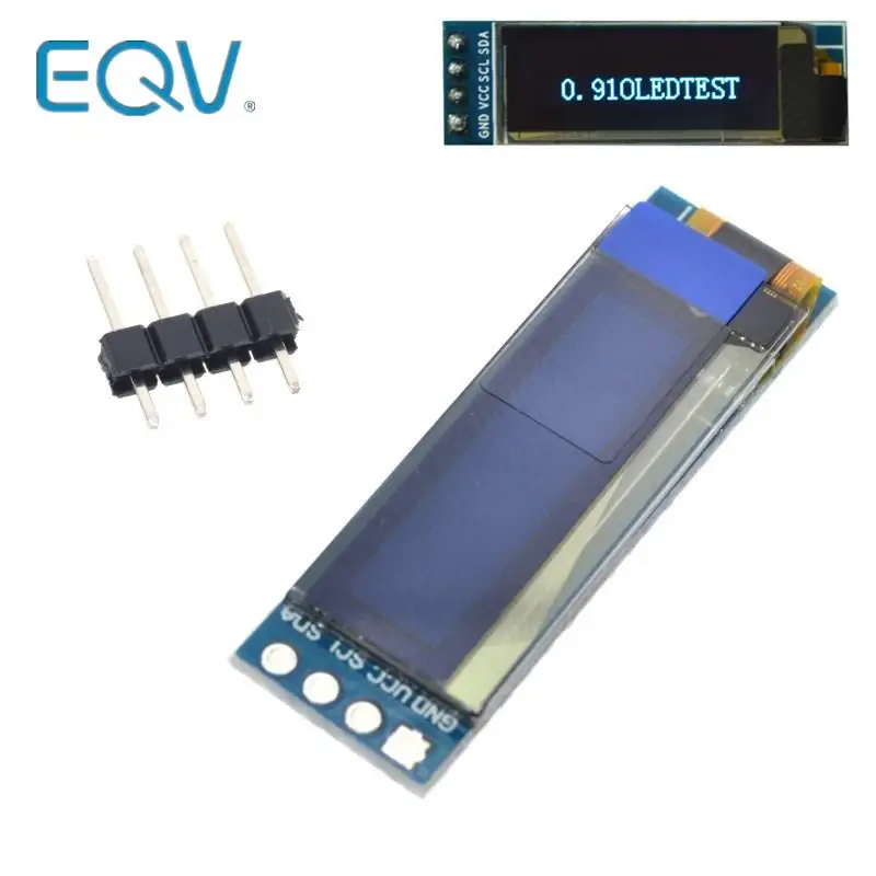EQV 0.91 inch OLED module 0.91" blue OLED 128X32 OLED LCD LED Display Module 0.91" IIC Communicate
EQV 0.91 inch OLED module 0.91" blue OLED 128X32 OLED LCD LED Display Module 0.91" IIC Communicate