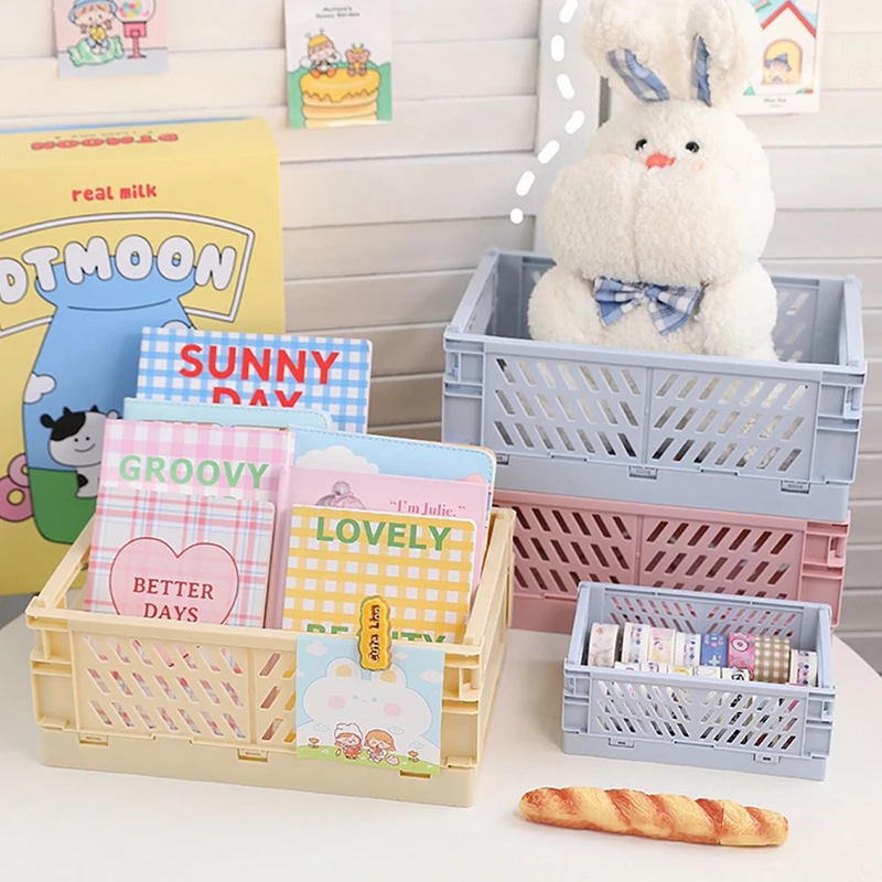 Small Organizing Storage Baskets Case Folding Student Desktop Basket Tape Stationery Plastic Foldable Container Storage Box
Small Organizing Storage Baskets Case Folding Student Desktop Basket Tape Stationery Plastic Foldable Container Storage Box
