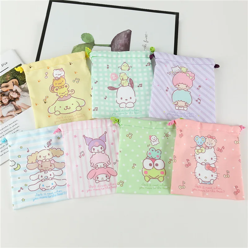 Sanrio cartoon cute melody purin dog kt cat cinnamon double star pochacco canvas drawstring bag pendant sundries storage bag
Sanrio cartoon cute melody purin dog kt cat cinnamon double star pochacco canvas drawstring bag pendant sundries storage bag