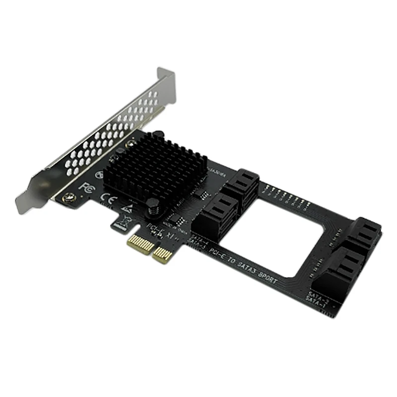 PCI-E SATA Card with 8-Port SATA3.0 6Gpbs PCI-E 1X Hard Drive Expansion Card Built-in Converter for Desktop PC Mining
PCI-E SATA Card with 8-Port SATA3.0 6Gpbs PCI-E 1X Hard Drive Expansion Card Built-in Converter for Desktop PC Mining