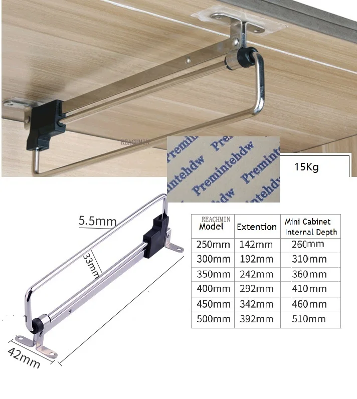 2Pcs/Lot 250 300mm 350 400mm 450mm 500mm Closet Wardrobe Top Mount Sliding Pull Out Pull-out Cloth Hanger Rack
2Pcs/Lot 250 300mm 350 400mm 450mm 500mm Closet Wardrobe Top Mount Sliding Pull Out Pull-out Cloth Hanger Rack