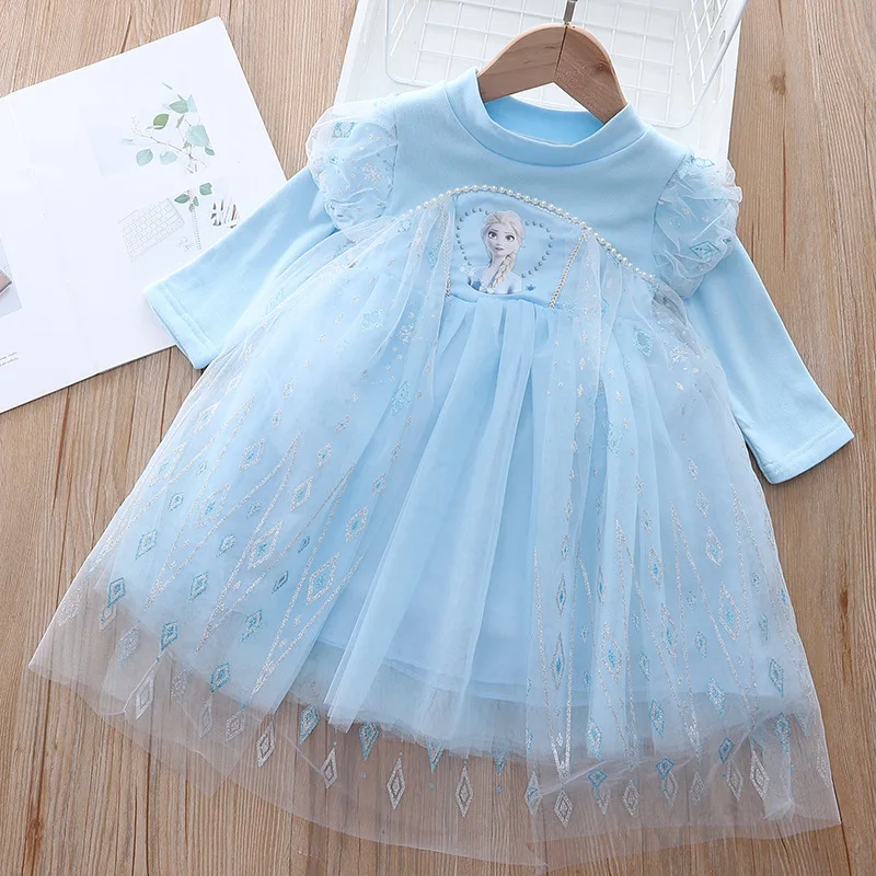 Frozen Elsa Princess Blue Dress for Toddler Baby Girls Kids Long Sleeve Cute Clothes Cartoon Novelty Warm Mesh Dresses 2-6 Years
Frozen Elsa Princess Blue Dress for Toddler Baby Girls Kids Long Sleeve Cute Clothes Cartoon Novelty Warm Mesh Dresses 2-6 Years