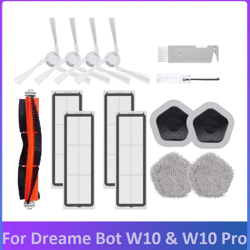 

Комплект деталей для робота-пылесоса Xiaomi Dreame Bot W10 и W10 Pro, основная боковая щетка, фильтр, насадка на швабру и держатель для швабры, 15 шт.