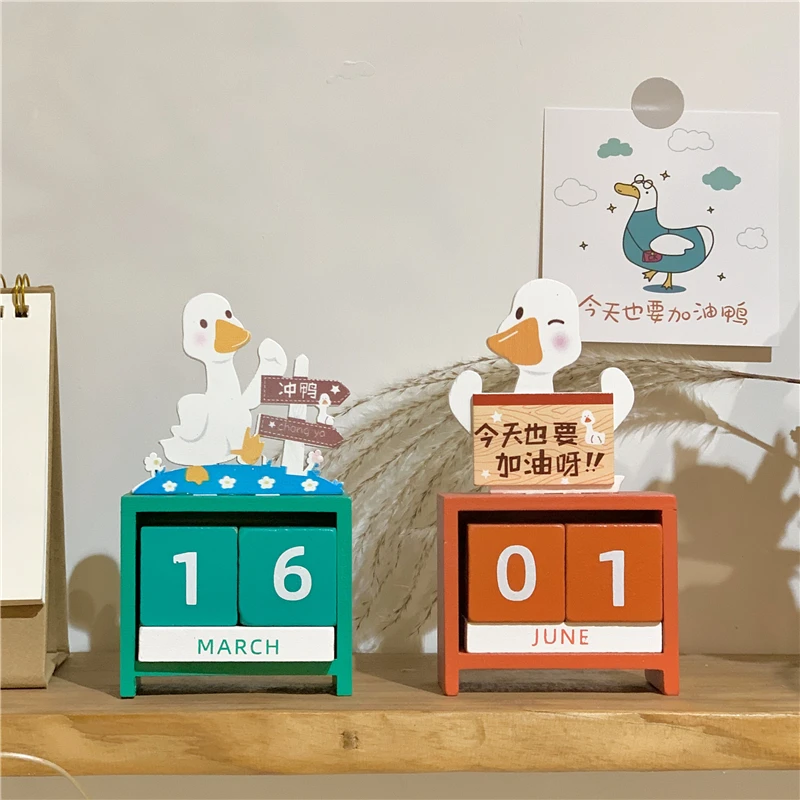 ins wind calendar refueling duck wooden perpetual calendar girl heart cute creative gift desktop decoration ornaments
ins wind calendar refueling duck wooden perpetual calendar girl heart cute creative gift desktop decoration ornaments