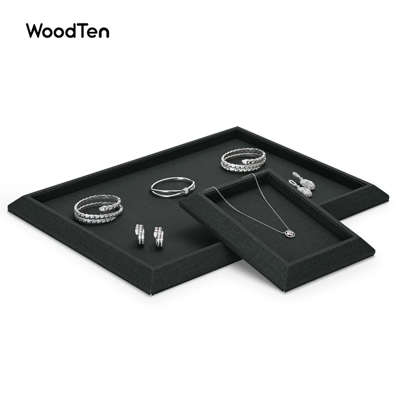 WoodTen Jewelry Display Rack for Ring Earrings Bangle Pendant with PU Leather Jewelry Accessories Showing Shelf Black Green
WoodTen Jewelry Display Rack for Ring Earrings Bangle Pendant with PU Leather Jewelry Accessories Showing Shelf Black Green