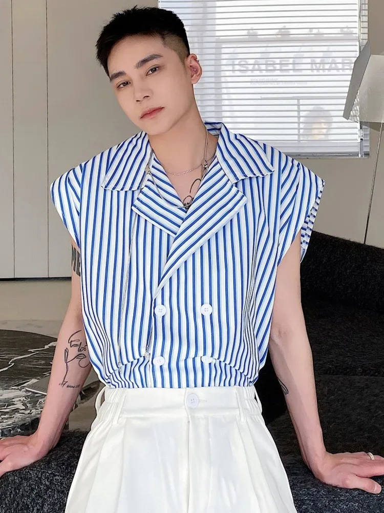 SYUHGFA 2022 Spring Summer Vintage Stripe Sleeveless Shirt For Male Loose Casual Korea Style Tops Streetwear Shirts Men Clothing
SYUHGFA 2022 Spring Summer Vintage Stripe Sleeveless Shirt For Male Loose Casual Korea Style Tops Streetwear Shirts Men Clothing
