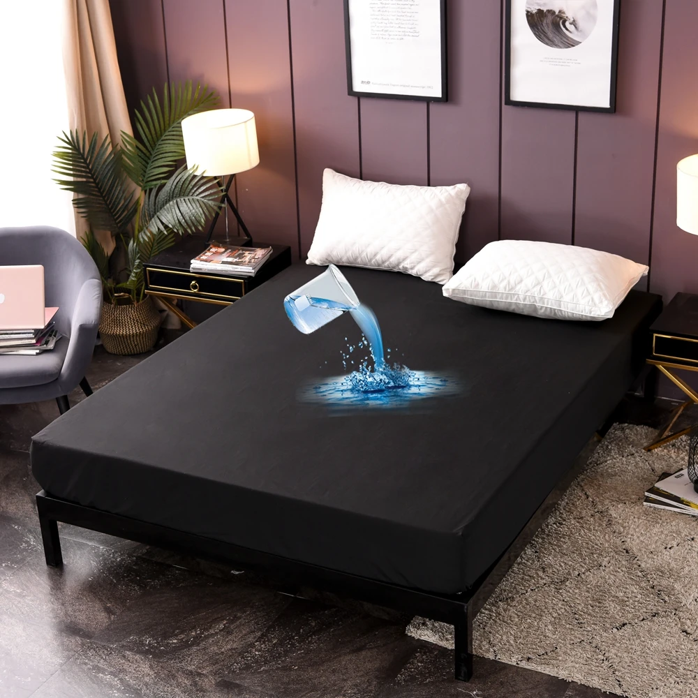 Waterproof Anti Mite Mattress Protector Cover Solid Fitted Sheet Protection for Woman Baby Children Kids Bed Linens with Elastic 
Waterproof Anti Mite Mattress Protector Cover Solid Fitted Sheet Protection for Woman Baby Children Kids Bed Linens with Elastic