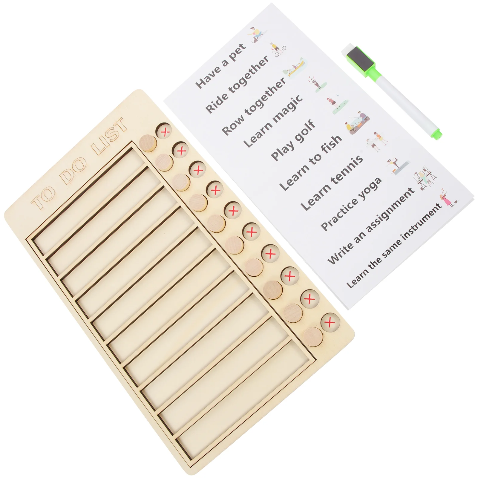 

Self-discipline Checker Time Manage Planner Daily Schedule Kids Planning Supplies Do List Board Chart Chore Adult Toys