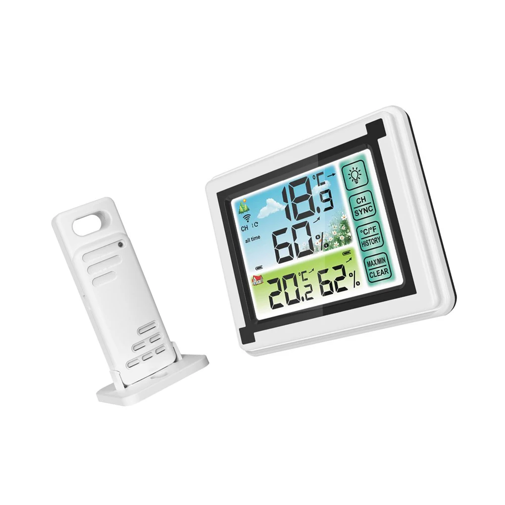 Wireless Weather Station Digital Thermometer Indoor Outdoor Forecast LCD Display Screen History Data Memory Accurate Monitor
Wireless Weather Station Digital Thermometer Indoor Outdoor Forecast LCD Display Screen History Data Memory Accurate Monitor
