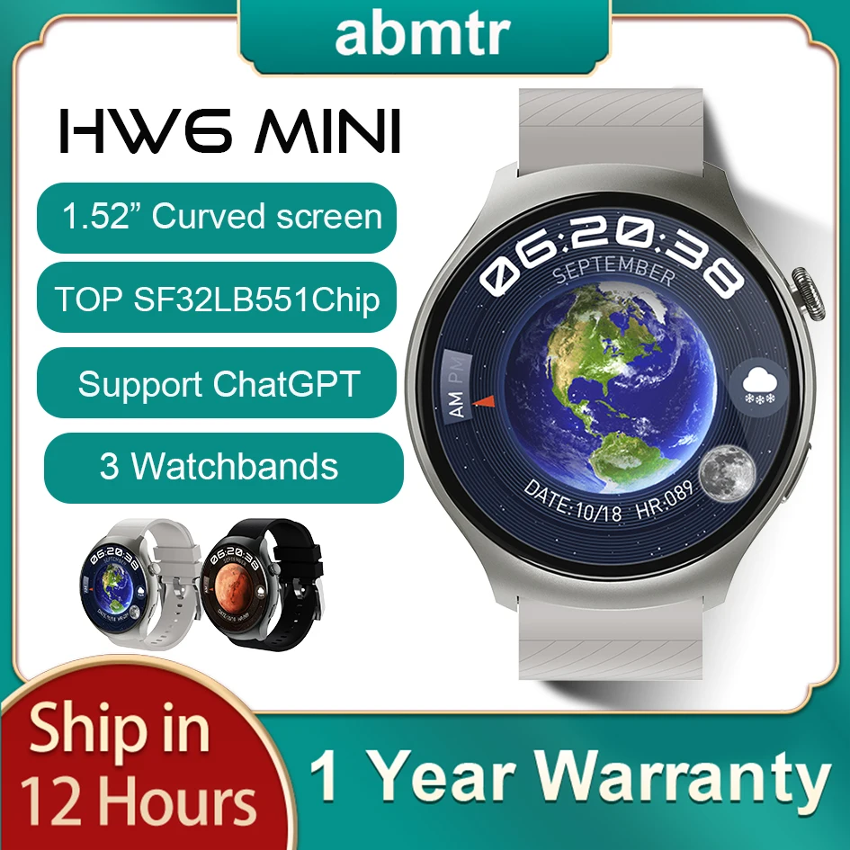 2023 New HW6 Mini Smart Watch with top SF32LB551 chip ChatGPT and baidu map 1.52"high-definition large screen PK Huawei Watch 5
2023 New HW6 Mini Smart Watch with top SF32LB551 chip ChatGPT and baidu map 1.52"high-definition large screen PK Huawei Watch 5