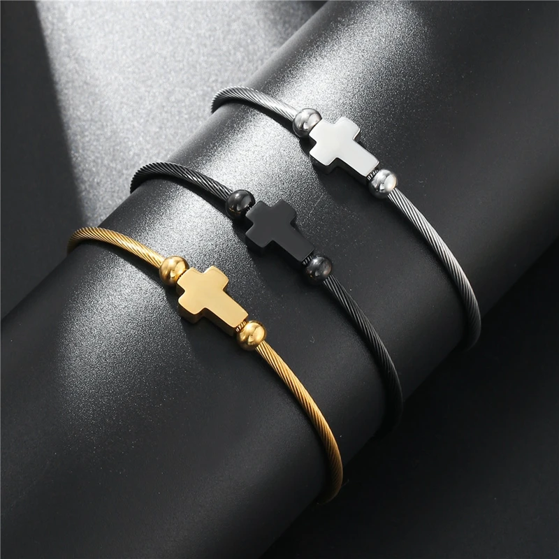 Cosy Stainless Steel Cross Open Cuff Bracelets For Men Women Sporty Chain Link Charm Bracelets Jewelry Gift
Cosy Stainless Steel Cross Open Cuff Bracelets For Men Women Sporty Chain Link Charm Bracelets Jewelry Gift