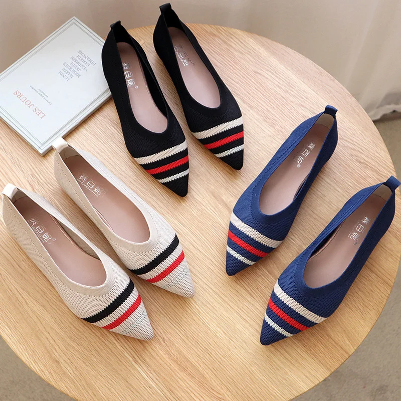 Flat Shoes Women's Spring/summer 2023 New Knitting Pointy Shallow Flying Knitting Nurse Knitted Breathable Pregnant Women Shoes
Flat Shoes Women's Spring/summer 2023 New Knitting Pointy Shallow Flying Knitting Nurse Knitted Breathable Pregnant Women Shoes
