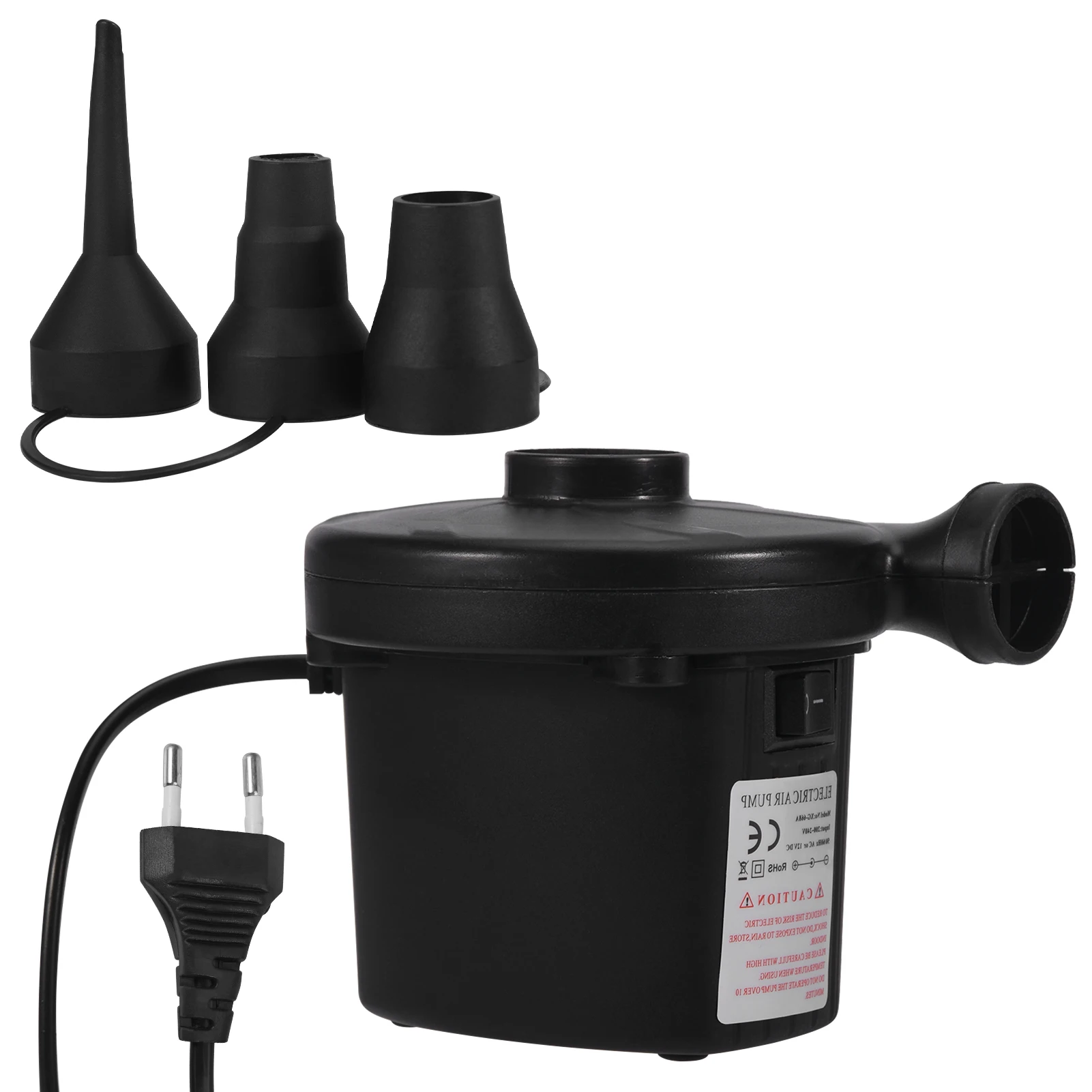 Quick Fill EU Plug Portable Deflator Professional Black For Inflatables Pool Toy With 3 Sizes Nozzles Electric Air Pump Plastic
Quick Fill EU Plug Portable Deflator Professional Black For Inflatables Pool Toy With 3 Sizes Nozzles Electric Air Pump Plastic