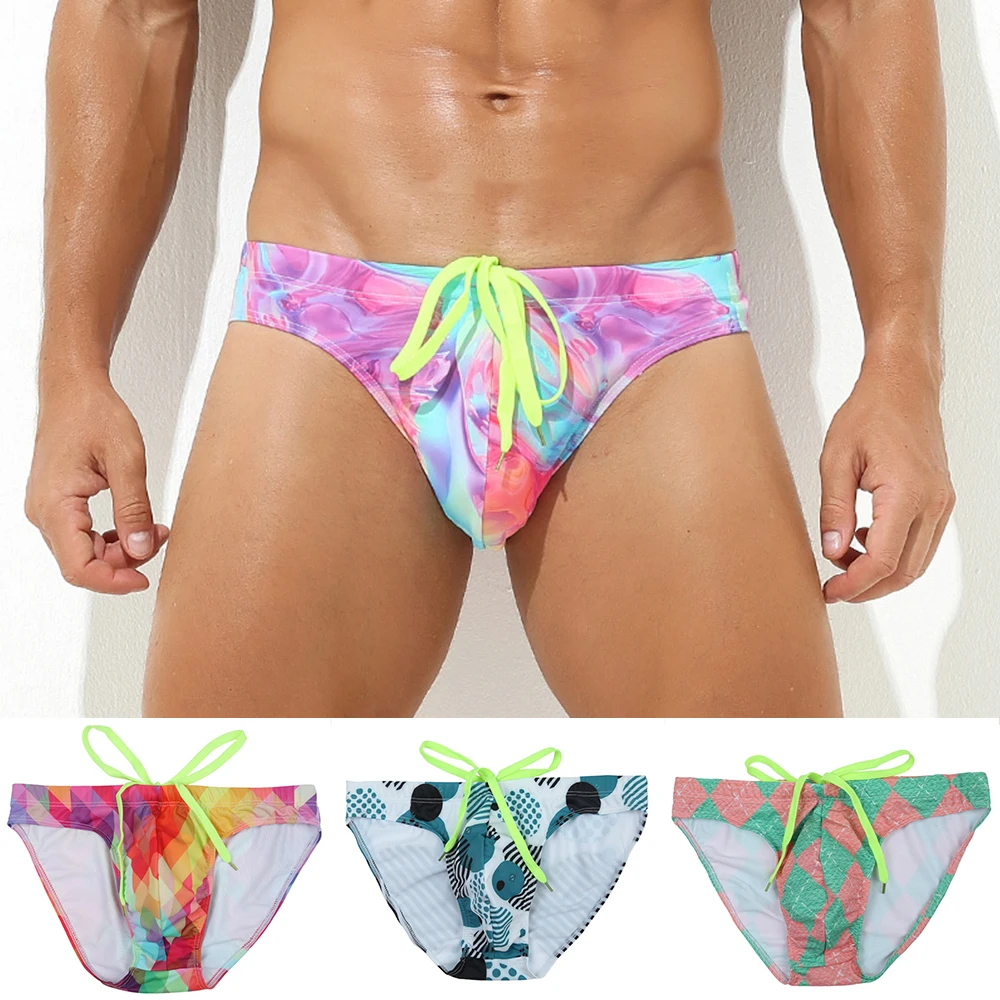 Fashion Men Sexy Low Waist Print Breathable Elastic Big Pouch Briefs Swim Trunks Swimming Pants Swimsuit
Fashion Men Sexy Low Waist Print Breathable Elastic Big Pouch Briefs Swim Trunks Swimming Pants Swimsuit