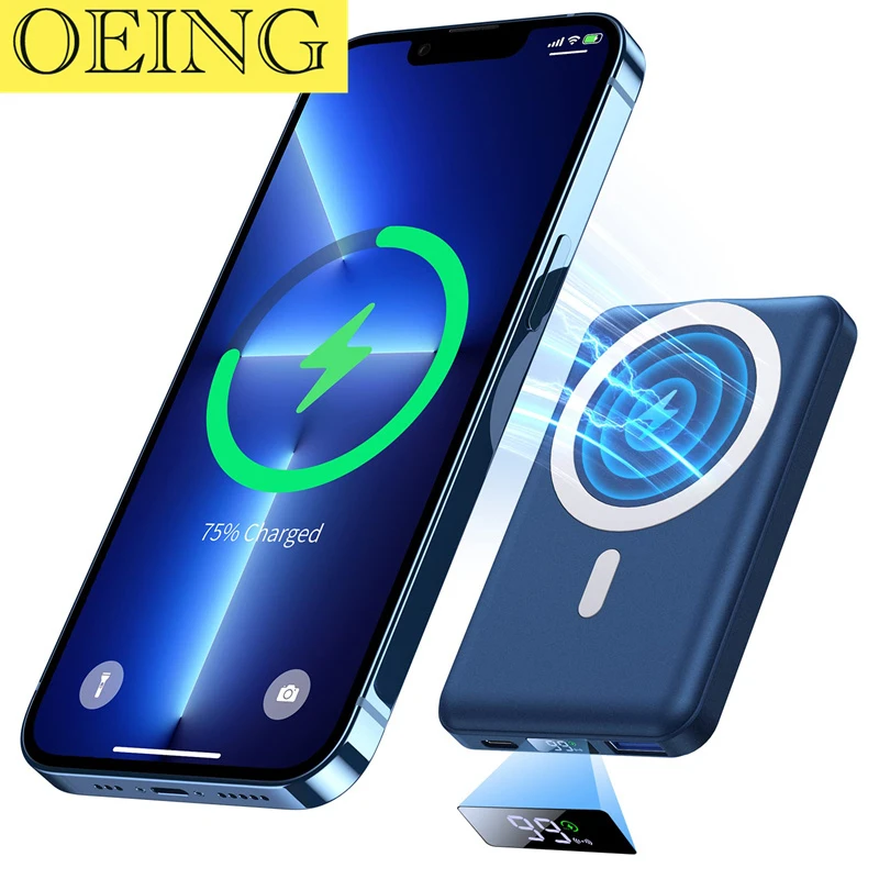 10000mAh MacSafe Powerbank Wireless Magnetic Portable Power Bank Fast Charger External Battery Pack for iPhone 14/13/12 Pro Max
10000mAh MacSafe Powerbank Wireless Magnetic Portable Power Bank Fast Charger External Battery Pack for iPhone 14/13/12 Pro Max