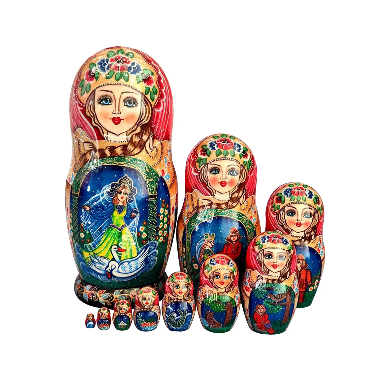 10Pcs Wooden Nesting Dolls Stacking Toys Matryoshka Crafts Matryoshka Dolls for Desktop Cafe Living Room Office Decoration
10Pcs Wooden Nesting Dolls Stacking Toys Matryoshka Crafts Matryoshka Dolls for Desktop Cafe Living Room Office Decoration
