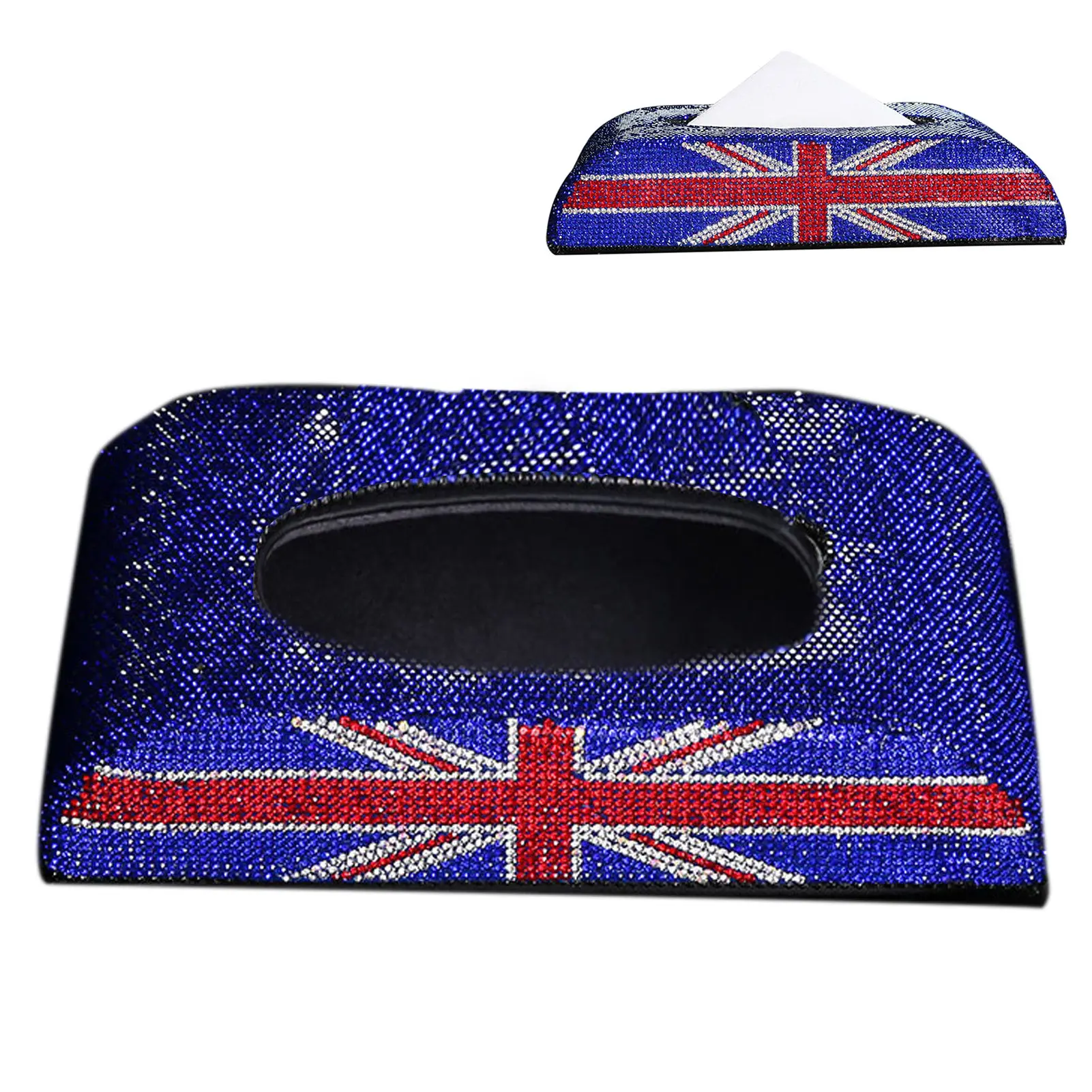 

British Flag Car Tissue Box UK Flag Tissue Box Cover Holder Union Jack Flag Decorative Tissue Box Holder Patriotic Car Napkin