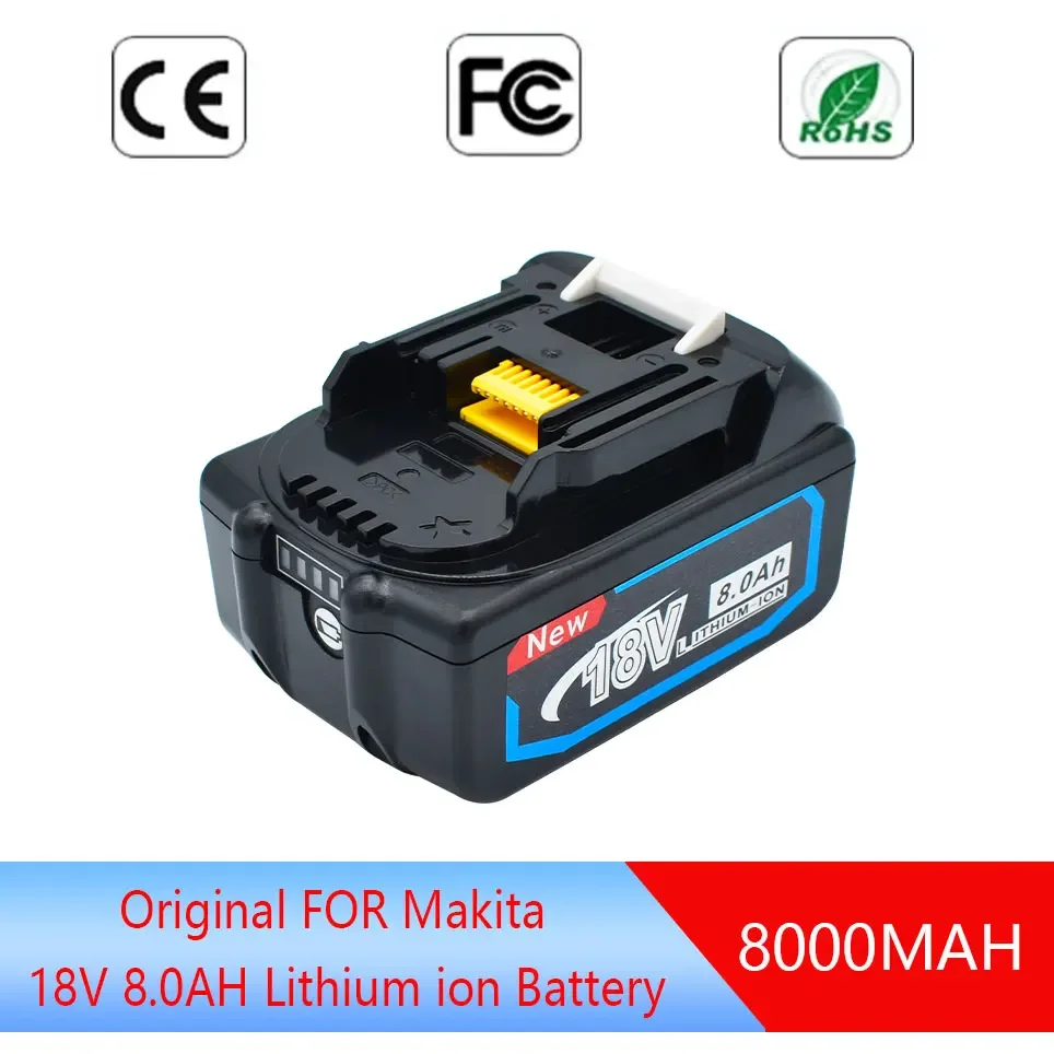 Rechargeable Battery 18V 8000mAh Lithium ion for Makita 18v Battery BL1840 BL1850 BL1830 BL1860B LXT400
Rechargeable Battery 18V 8000mAh Lithium ion for Makita 18v Battery BL1840 BL1850 BL1830 BL1860B LXT400