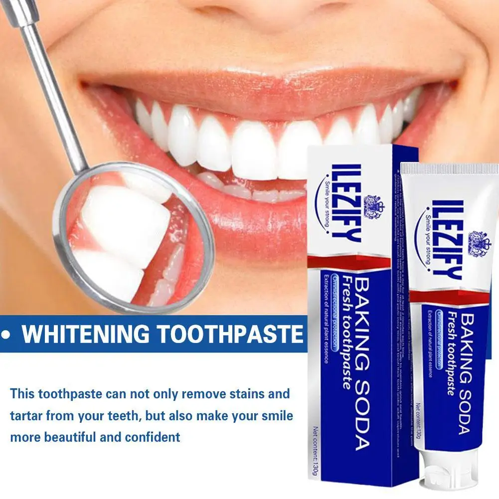 Baking Soda Whitening Toothpaste Calculus Remover Mouth Odour Removal Bad Breath Preventing Periodontitis Teeth Clean 130g
Baking Soda Whitening Toothpaste Calculus Remover Mouth Odour Removal Bad Breath Preventing Periodontitis Teeth Clean 130g