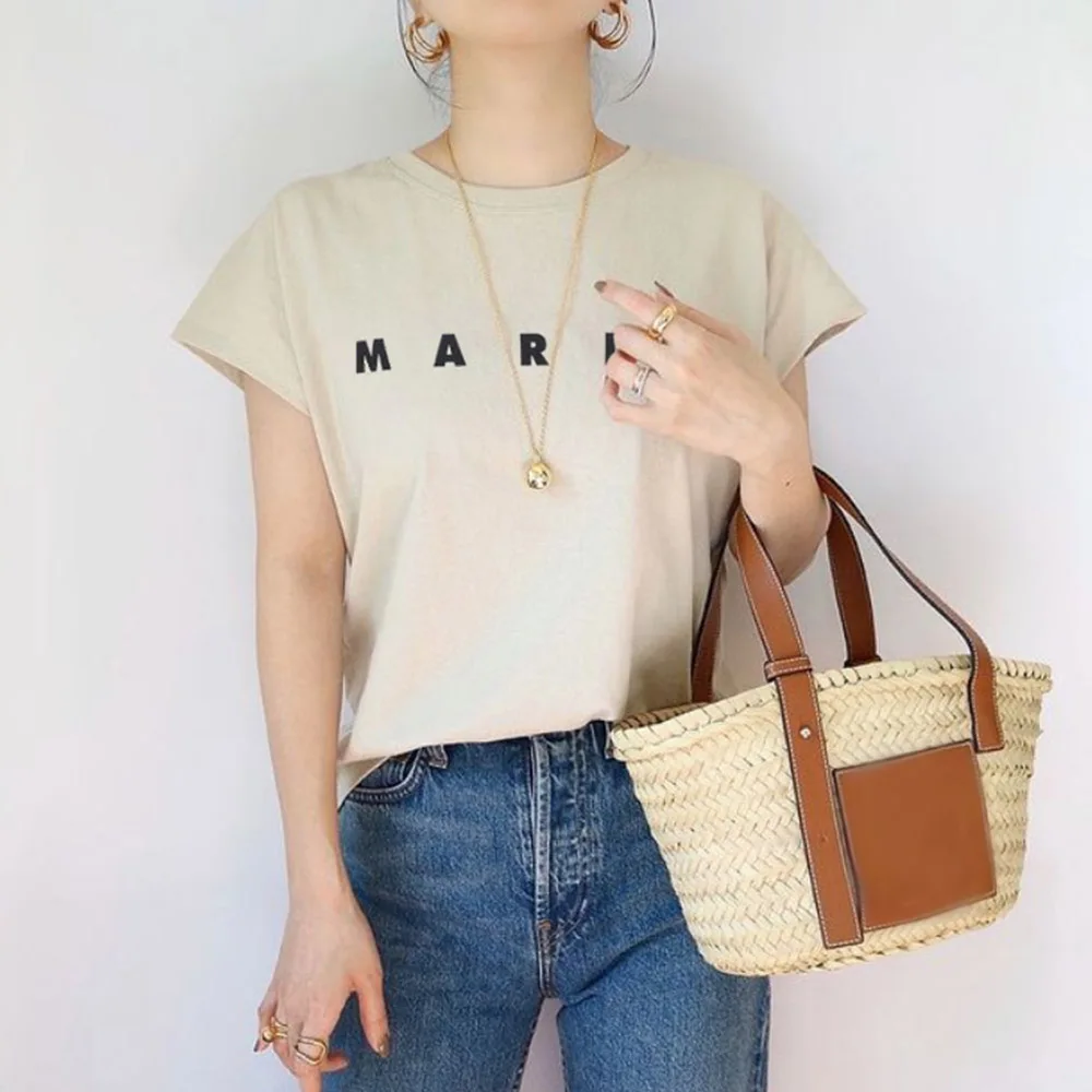 Women Summer Letter Print T-Shirt Khaki Fashion Simple Casual Slim Tees Japanese Korean Style All-match Wear Girl Female Tops
Women Summer Letter Print T-Shirt Khaki Fashion Simple Casual Slim Tees Japanese Korean Style All-match Wear Girl Female Tops