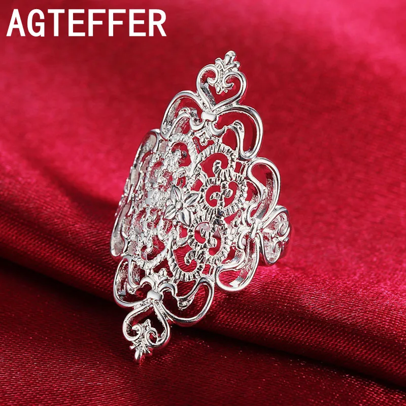 AGTEFFER 925 Sterling Silver Pattern Hollow Ring For Women Fashion Wedding Engagement Party Gift Charm Jewelry
AGTEFFER 925 Sterling Silver Pattern Hollow Ring For Women Fashion Wedding Engagement Party Gift Charm Jewelry