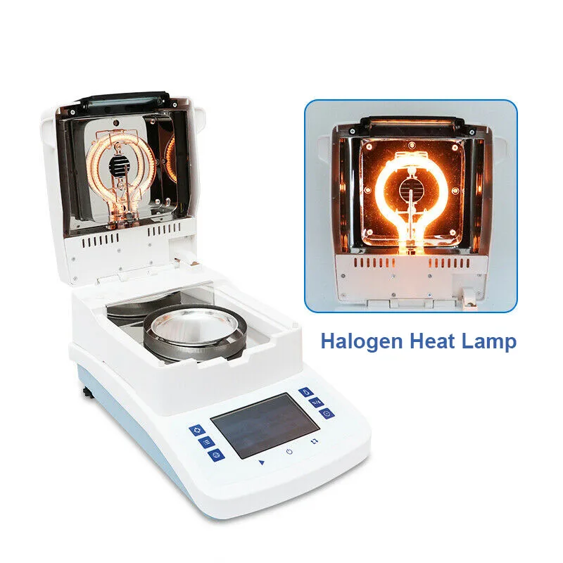 Digital Halogen Moisture Analyzer Meter for Minerals Chemical Raw Materials Food
Digital Halogen Moisture Analyzer Meter for Minerals Chemical Raw Materials Food