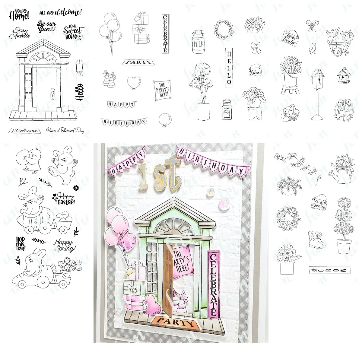 Happy Spring Front Porch Door Party Farm House Garden Set Silicone Stamps Diy Scrapbooking Paper Cards Decor Metal Cutting Dies
Happy Spring Front Porch Door Party Farm House Garden Set Silicone Stamps Diy Scrapbooking Paper Cards Decor Metal Cutting Dies