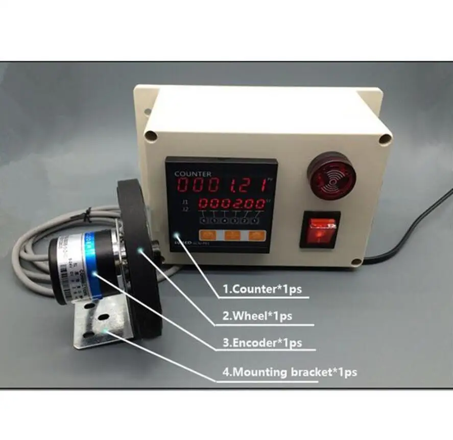 Meter Counter 300ppr Rotary Encoder Wheel Roll Digital Electronic Length Measure
Meter Counter 300ppr Rotary Encoder Wheel Roll Digital Electronic Length Measure
