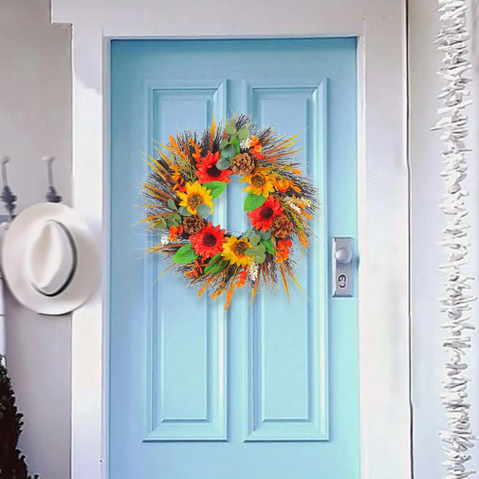 Artificial Flower Wreath Front Door Wreath Sunflower Wreath Spring Wreath for Garden Housewarming Window Festival Indoor Outdoor
Artificial Flower Wreath Front Door Wreath Sunflower Wreath Spring Wreath for Garden Housewarming Window Festival Indoor Outdoor
